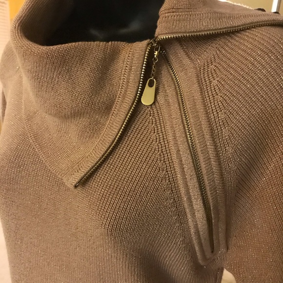 Peach toned knit dress by Calvin Klein size L - Picture 3 of 4